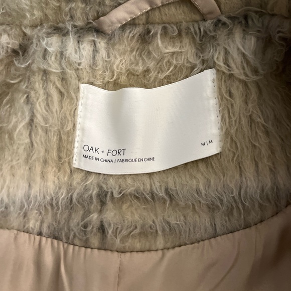 Oak + Fort Plaid Fuzzy Print Coat - Picture 3 of 4